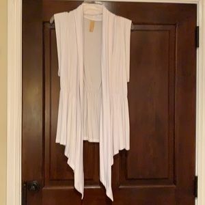 Vintage Frenzii White Open Front Cap Sleeve Wrap S